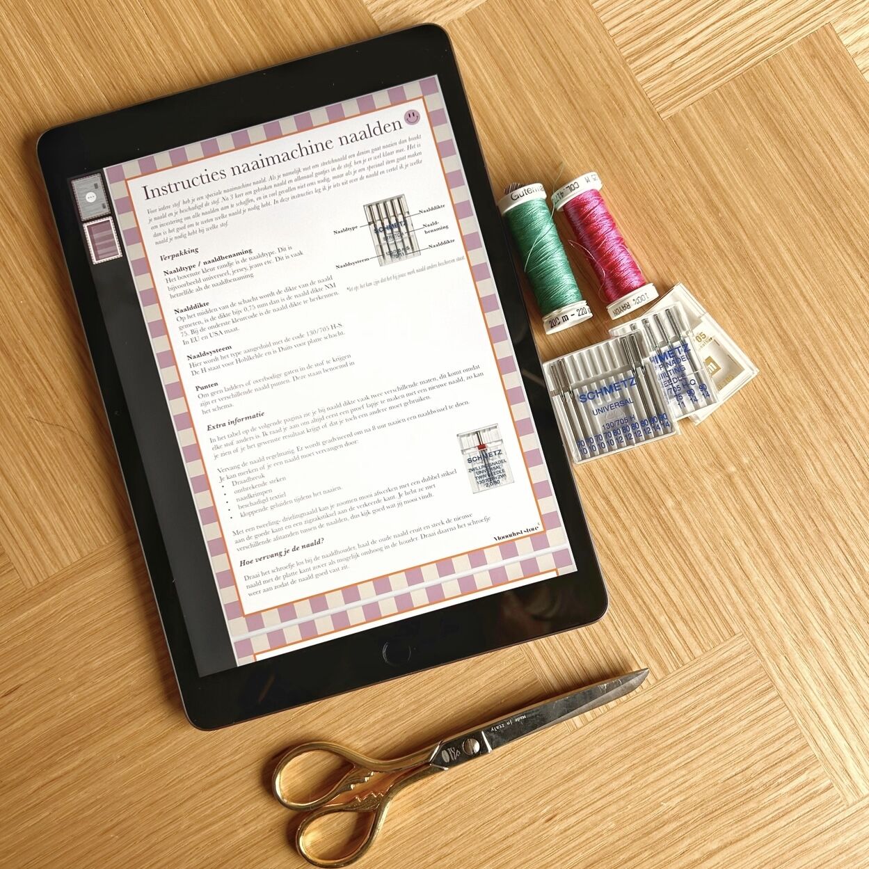 Handleiding naaimachine naalden