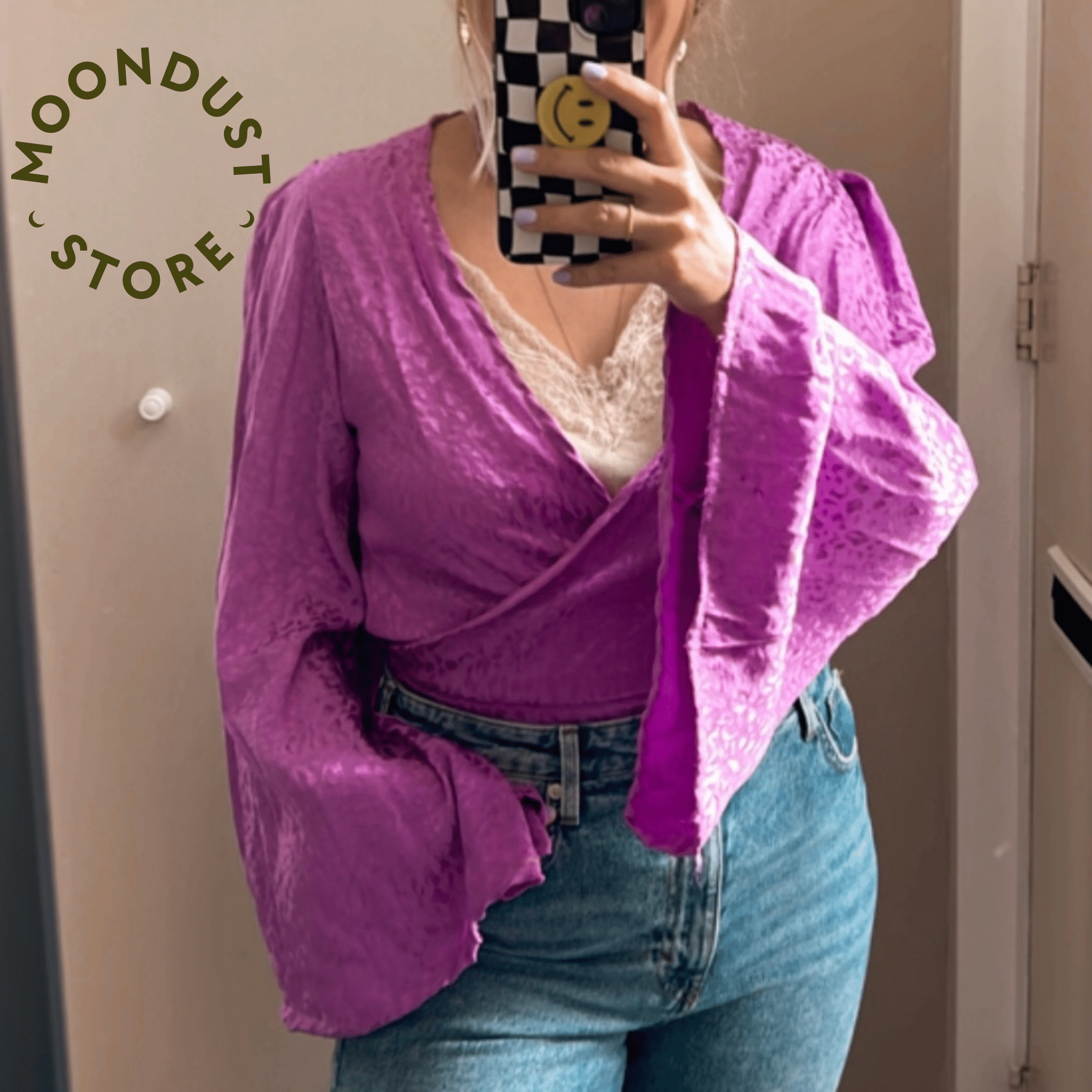 Wrap top patroon yoga top ibiza