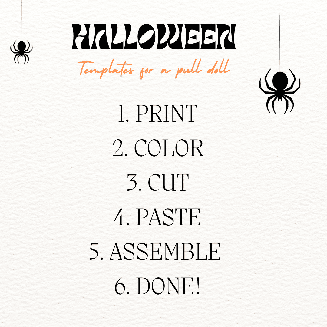 Halloween trekpop knutselen craft pompoen skeleton kids