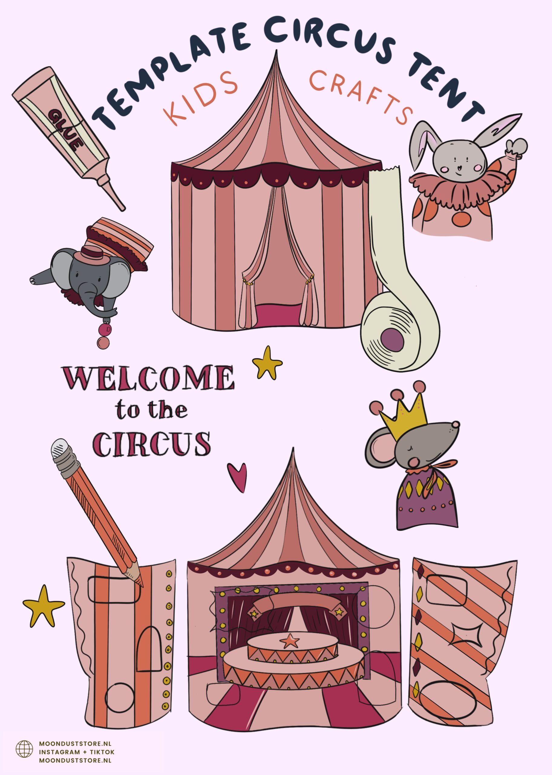 circus tent knutsel kids crafts